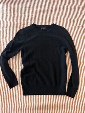 Quince Black Crewneck Sweater